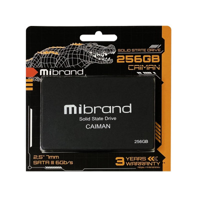 SSD Mibrand Caiman 256GB 2.5" 7mm SATAIII Standard (MI2.5SSD/CA256GBST)