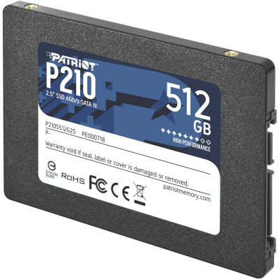 SSD Patriot P210 512GB 2.5" 7mm SATAIII 3D QLC (P210S512G25)