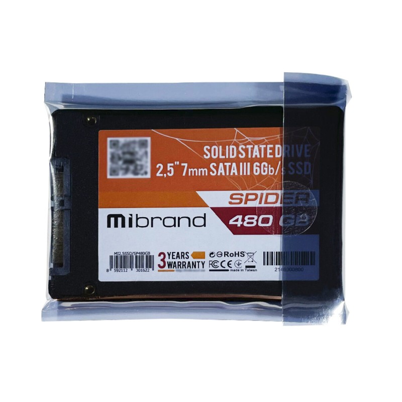 Накопичувач SSD Mibrand Spider 480GB 2.5" 7mm SATAIII Bulk (MI2.5SSD/SP480GB)