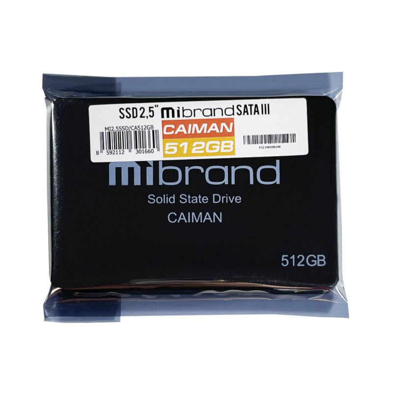 Накопичувач SSD Mibrand Caiman 512GB 2.5" 7mm SATAIII Bulk (MI2.5SSD/CA512GB)