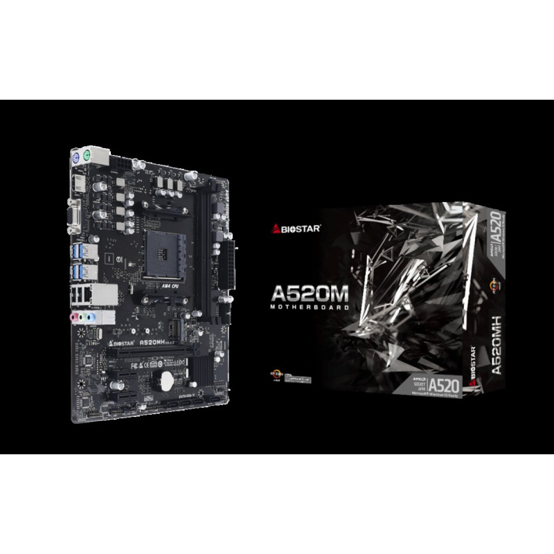 Материнская плата Biostar A520 (sAM4, AMD A520, PCI-Ex16)