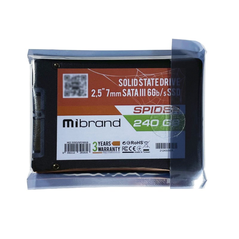 Накопичувач SSD Mibrand Spider 240GB 2.5" 7mm SATAIII Bulk (MI2.5SSD/SP240GB)