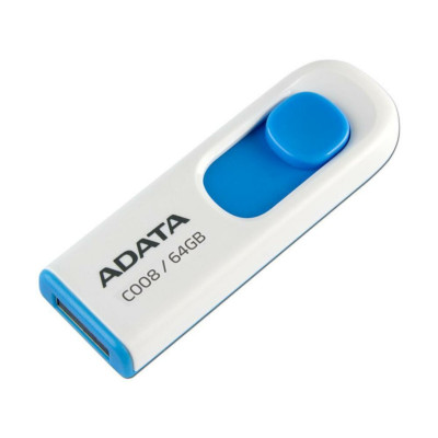 Flash A-DATA USB 2.0 C008 64Gb White/Blue