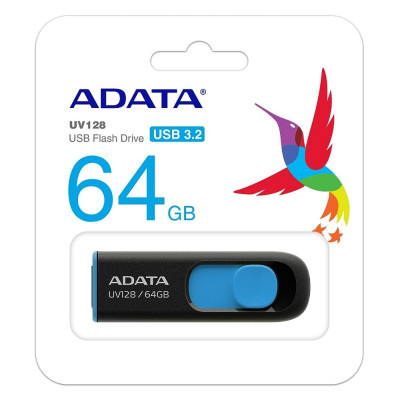 Flash A-DATA USB 3.2 UV 128 64Gb Black/Blue