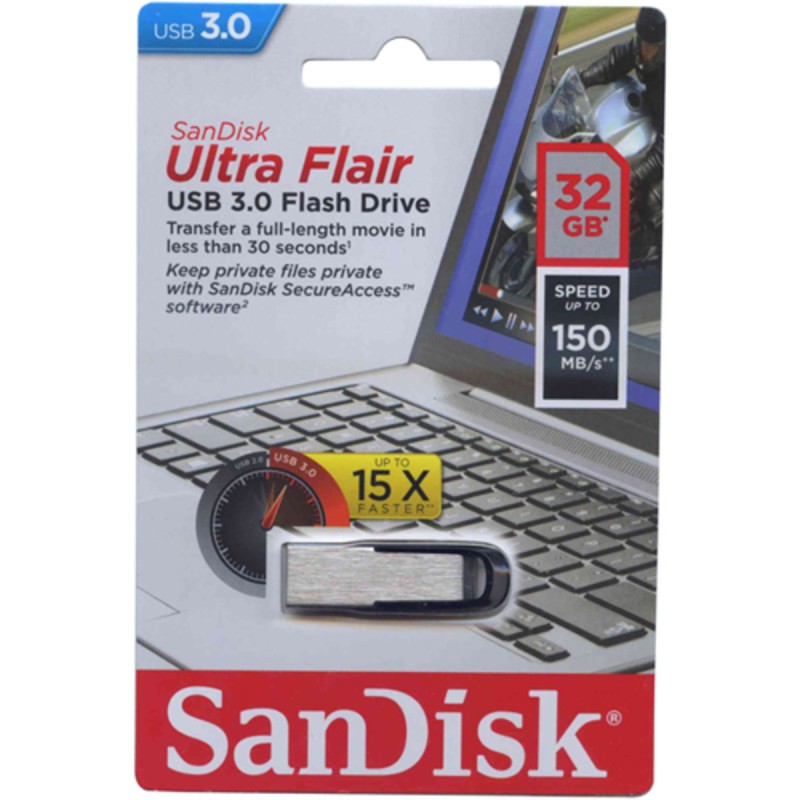 Flash SanDisk USB 3.0 Ultra Flair 32Gb (150Mb/s)