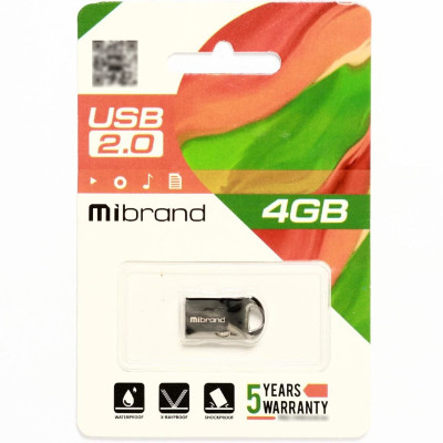 Flash Mibrand USB 2.0 Hawk 4Gb Black