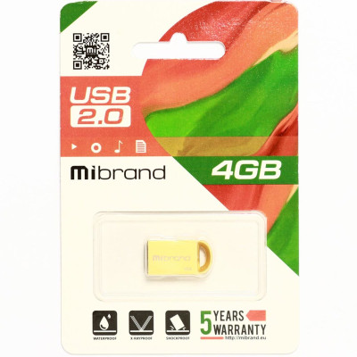 Flash Mibrand USB 2.0 Lynx 4Gb Gold