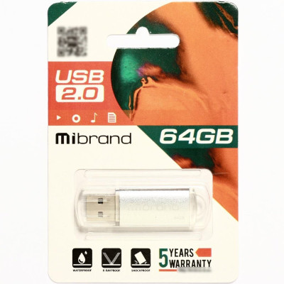 Flash Mibrand USB 2.0 Cougar 64Gb Silver