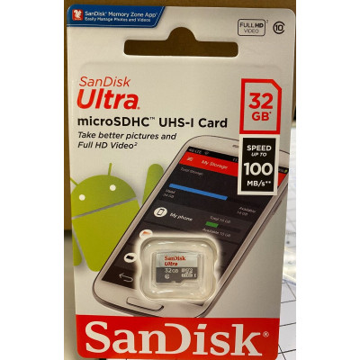 microSDHC (UHS-1) SanDisk Ultra 32Gb class 10 A1 (100Mb/s)