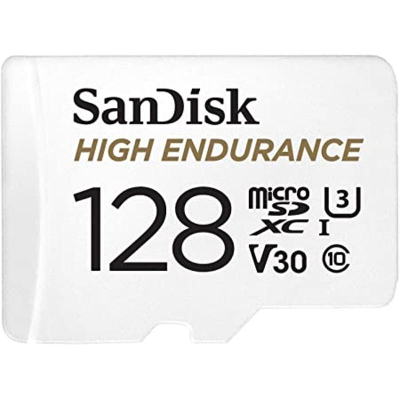 microSDXC (UHS-1 U3) SanDisk High Endurance 128Gb class 10 V30 (100Mb/s) (adapterSD)