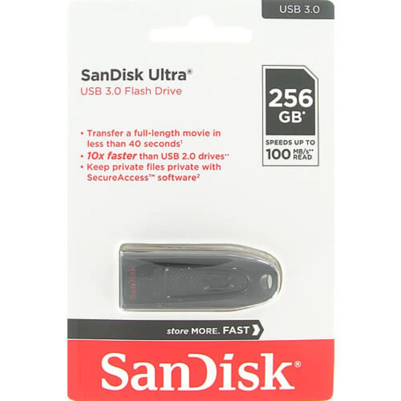 Flash SanDisk USB 3.0 Ultra 256Gb (130Mb/s) Black