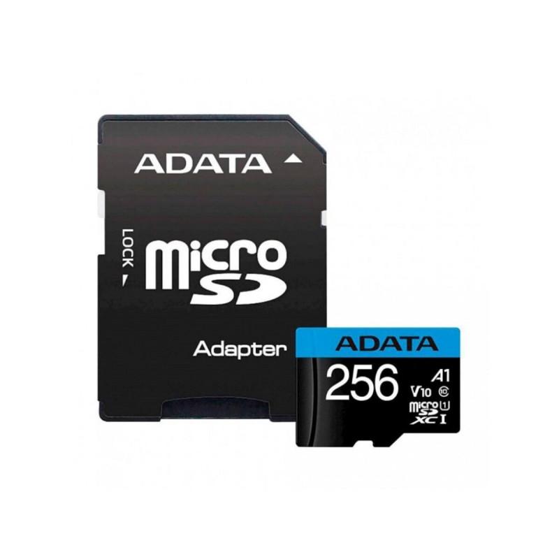 microSDXC (UHS-1) A-DATA Premier 256Gb Class 10 А1 (R-100Mb/s) (adapter SD)
