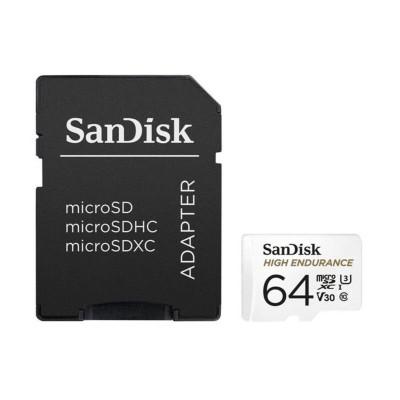 microSDXC (UHS-1 U3) SanDisk Max Endurance 64Gb Class 10 V30 (R100Mb/sW40Mb/s) (adapterSD)