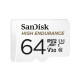 microSDXC (UHS-1 U3) SanDisk Max Endurance 64Gb class 10 V30 (R100Mb/sW40Mb/s) (adapterSD)