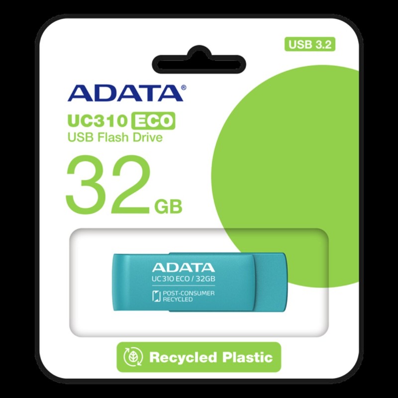 Flash A-DATA USB 3.2 UC310 Eco 32Gb Green
