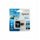 microSDXC (UHS-1 U3) Apacer A2 64Gb class 10 V30 (R100MB/s, W80MB/s) (adapter SD)