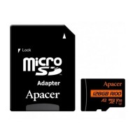 microSDXC (UHS-1 U3) Apacer A2 128Gb class 10 V30 (R100MB/s, W80MB/s) (adapter SD)