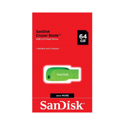 Flash SanDisk USB 2.0 Cruzer Blade 64Gb Green