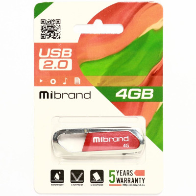 Flash Mibrand USB 2.0 Aligator 4Gb Dark Red