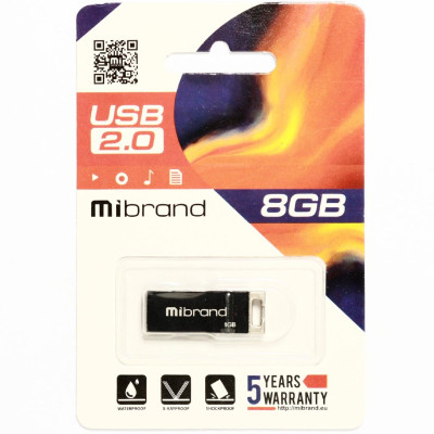 Flash Mibrand USB 2.0 Chameleon 8Gb Black