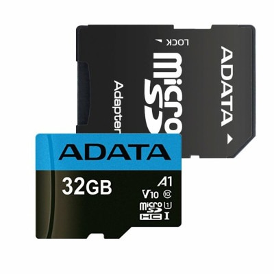 microSDHC (UHS-1) A-DATA Premier 32Gb Class 10 A1 (R-100Mb/s) (adapter SD)