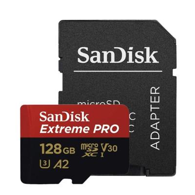 microSDXC (UHS-1 U3) SanDisk Extreme Pro A2 128Gb Class 10 V30 (R200MB/s, W90MB/s) (adapter)