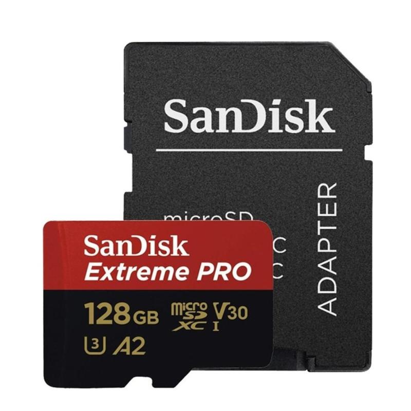 microSDXC (UHS-1 U3) SanDisk Extreme Pro A2 128Gb Class 10 V30 (R200MB/s, W90MB/s) (adapter)