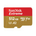 microSDXC (UHS-1 U3) SanDisk Extreme A2 512Gb class 10 V30 (R190MB/s,W130MB/s) (adapter SD)