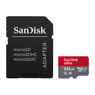 microSDXC (UHS-1) SanDisk Ultra 512Gb class 10 A1 (150Mb/s) (adapter SD)