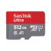 microSDXC (UHS-1) SanDisk Ultra 512Gb class 10 A1 (150Mb/s) (adapter SD)