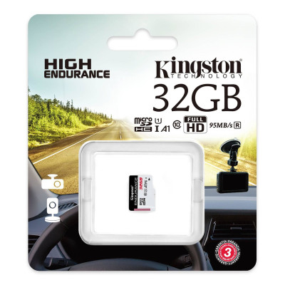 microSDHC (UHS-1 U1) Kingston Endurance 32Gb class 10 А1 (R95MB/s, W30MB/s)