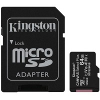 microSDXC (UHS-1) Kingston Canvas Select Plus 64Gb 10 А1 (R-100MB/s) (adapter SD)