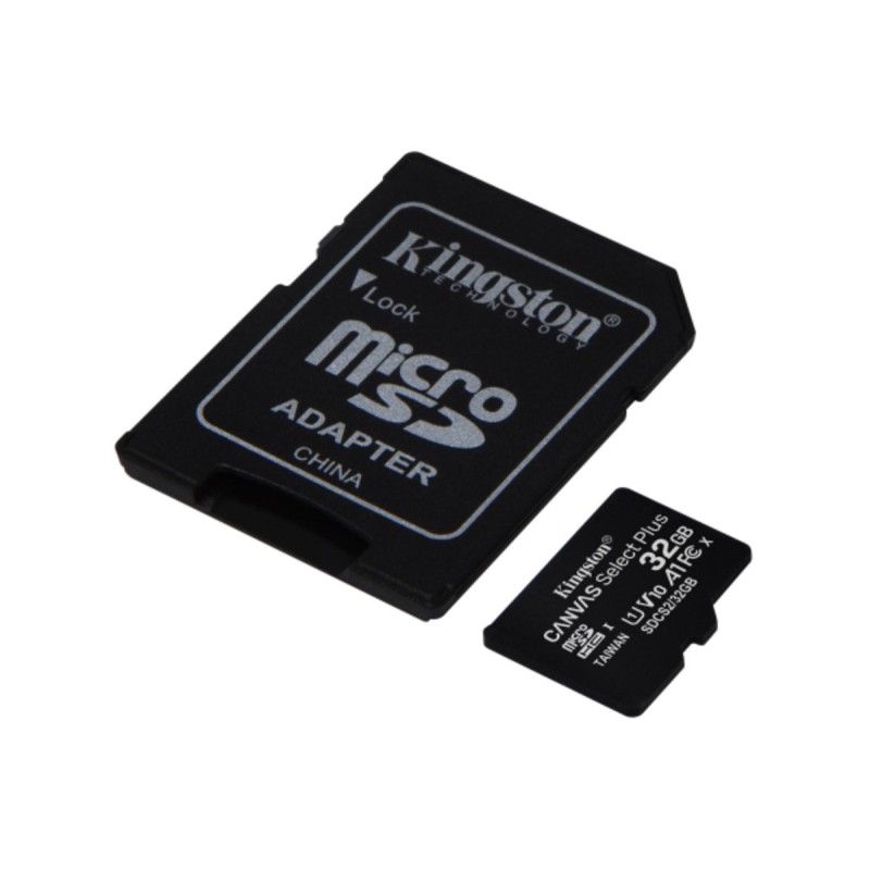 microSDHC (UHS-1) Kingston Canvas Select Plus 32Gb 10 А1 (R-100MB/s) (adapter SD)