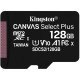 microSDXC (UHS-1) Kingston Canvas Select Plus 128Gb 10 А1 (R-100MB/s) (adapter SD)