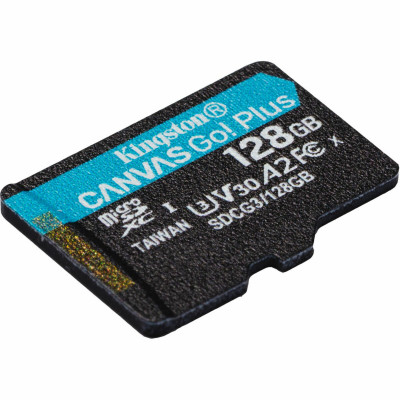 microSDXC (UHS-1 U3) Kingston Canvas Go Plus 512Gb class 10 A2 V30 (R170MB/s, W90MB/s)