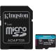 microSDXC (UHS-1 U3) Kingston Canvas Go Plus 128Gb 10 A2 V30 (R170MB/s, W90MB/s) (adapter SD)
