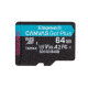 microSDXC (UHS-1 U3) Kingston Canvas Go Plus 64Gb Class 10 A2 V30 (R170MB/s, W70MB/s)