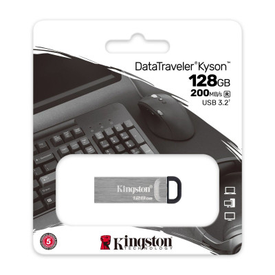 Flash Kingston USB 3.2 DT Kyson 128GB Silver/Black