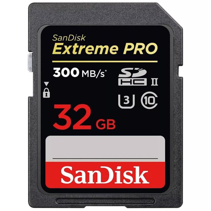 SDXC (UHS-II U3) SanDisk Extreme Pro 32Gb Class 10 V90 (R300MB/s, W260MB/s)