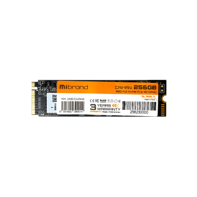 Накопичувач SSD M.2 Mibrand Caiman 256GB NVMe 2280 PCIe 3.0 3D NAND (MIM.2SSD/CA256GB)