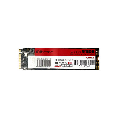 Накопичувач SSD M.2 Mibrand Caiman 512GB NVMe 2280 PCIe 3.0 3D NAND (MIM.2SSD/CA512GB)