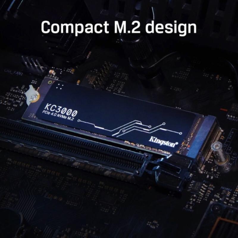 Накопичувач SSD M.2 Kingston KC3000 4096GB NVMe 2280 PCIe 4.0 x4 3D NAND TLC (SKC3000D/4096G)