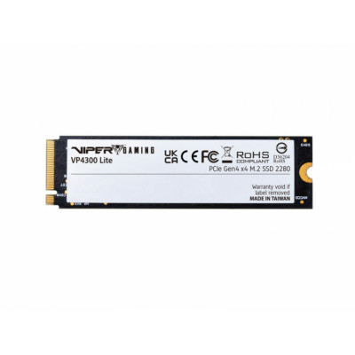 SSD M.2 Patriot Viper VP4300 Lite 1TB NVMe 2.0 2280 PCIe Gen4 x4 6400/7400 3D TLC