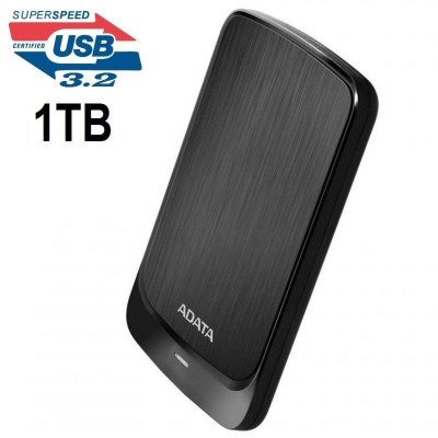 PHD External 2.5'' ADATA USB 3.2 Gen. 1 HV320 1TB Slim Black (AHV320-1TU31-CBK)