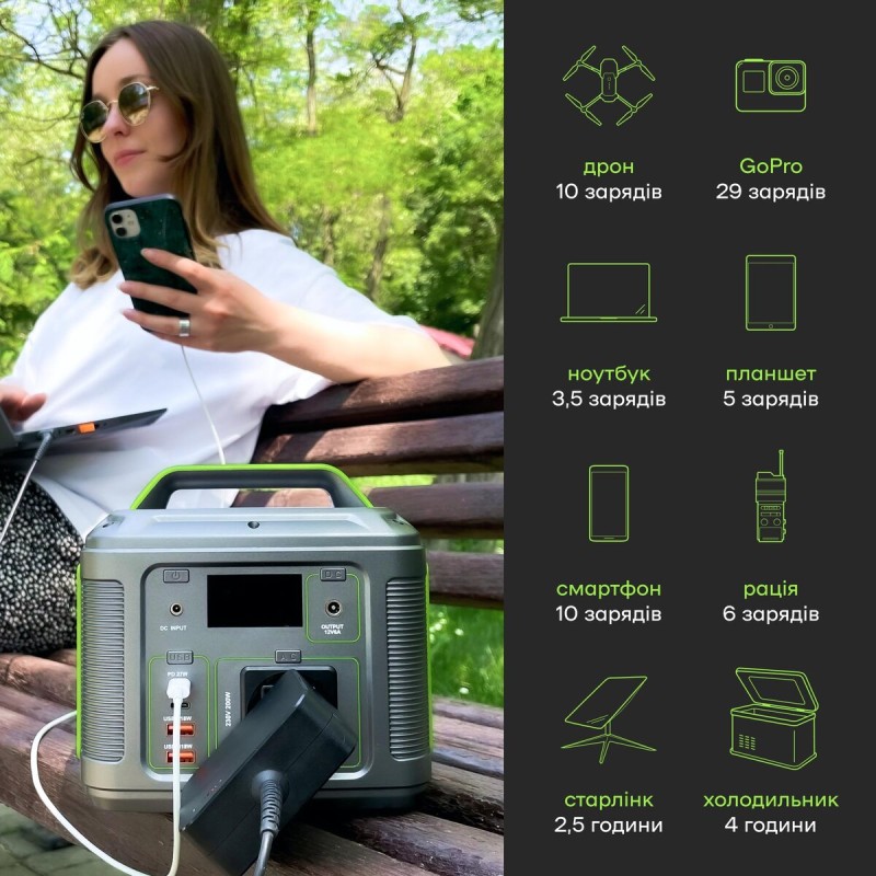 Портативна зарядна станція Junlee P-200 200W 185Wh (P-200)