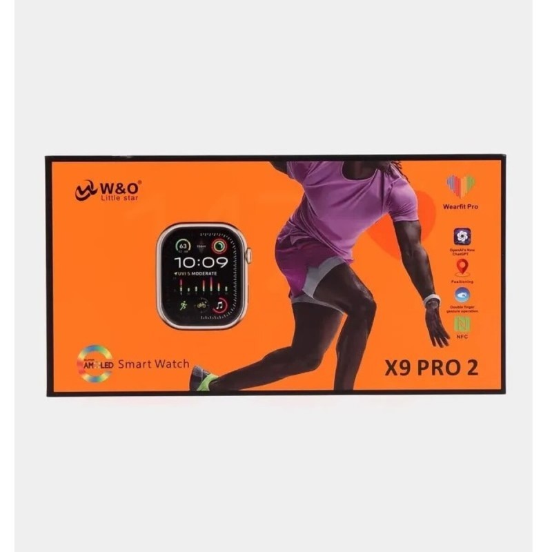 Смарт-годинник W&O X9 Pro2 44mm. 215 mAh. Amoled+IP67 Pink (WOX9P2Pink)