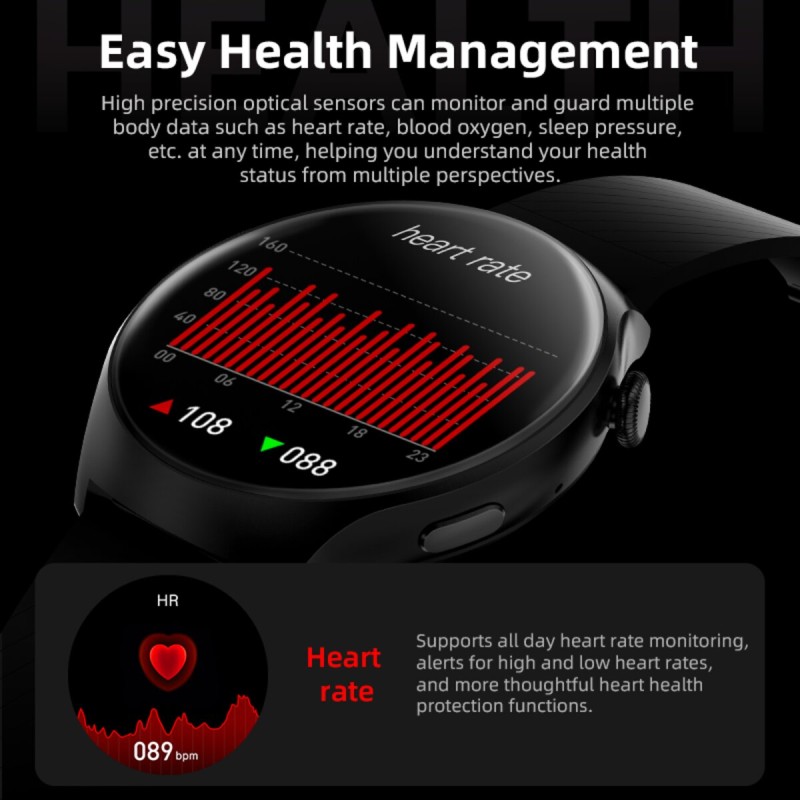Смарт-годинник Howear Watch 4 Pro Amoled+IP67 Silver (HowearW4Silver) Смарт-годинник Howear Watch 4 Pro Amoled+IP67 Silver (HowearW4Silver)