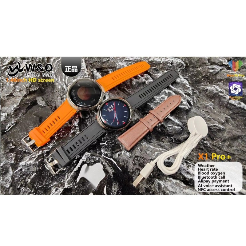 Смарт-годинник W&O X1 Pro+ 44mm. 155 mAh. IP67 Silver (W&OX1ProSilver) Смарт-годинник W&O X1 Pro+ 44mm. 155 mAh. IP67 Silver (W&OX1ProSilver)