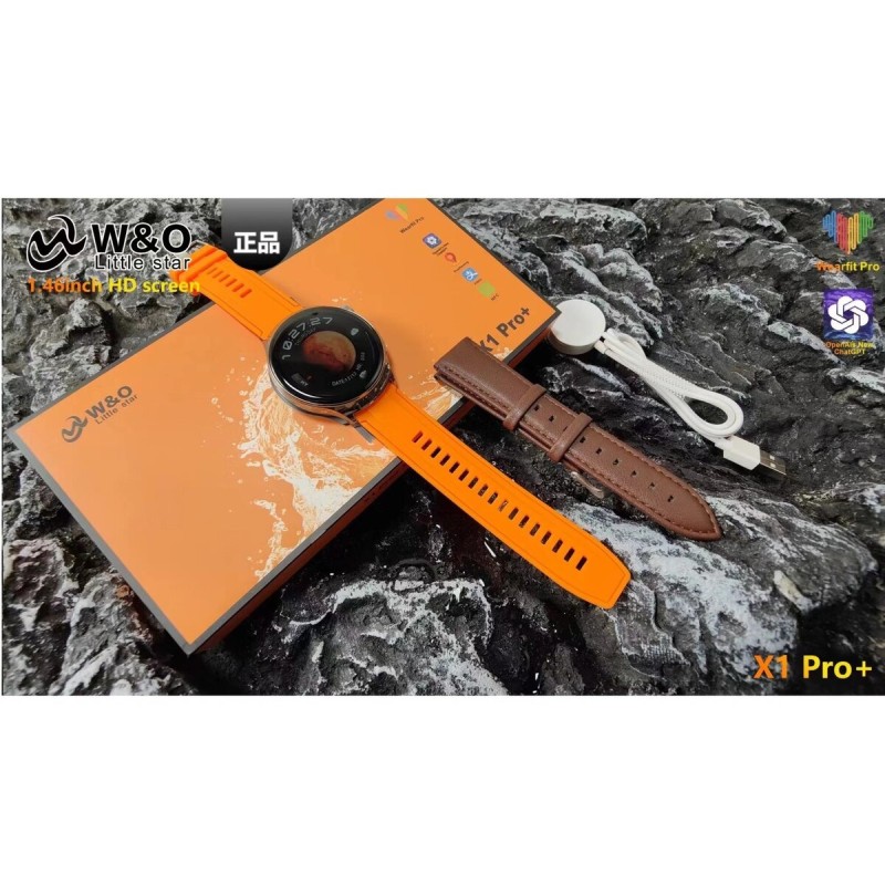 Смарт-годинник W&O X1 Pro+ 44mm. 155 mAh. IP67 Silver (W&OX1ProSilver) Смарт-годинник W&O X1 Pro+ 44mm. 155 mAh. IP67 Silver (W&OX1ProSilver)