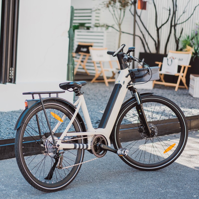 Електровелосипед OKAI EB10 Beige 28', 250(500)W, 14.4Ah, 100km, 25km\h, NFC, App, 29kg (EB10)